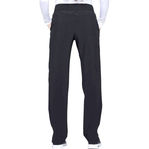 HeartSoul Women’s Mid Rise Pull On Scrub Pant Style HS075P Black Petite S or Med - Picture 4 of 7